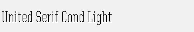 United Serif Cond Light